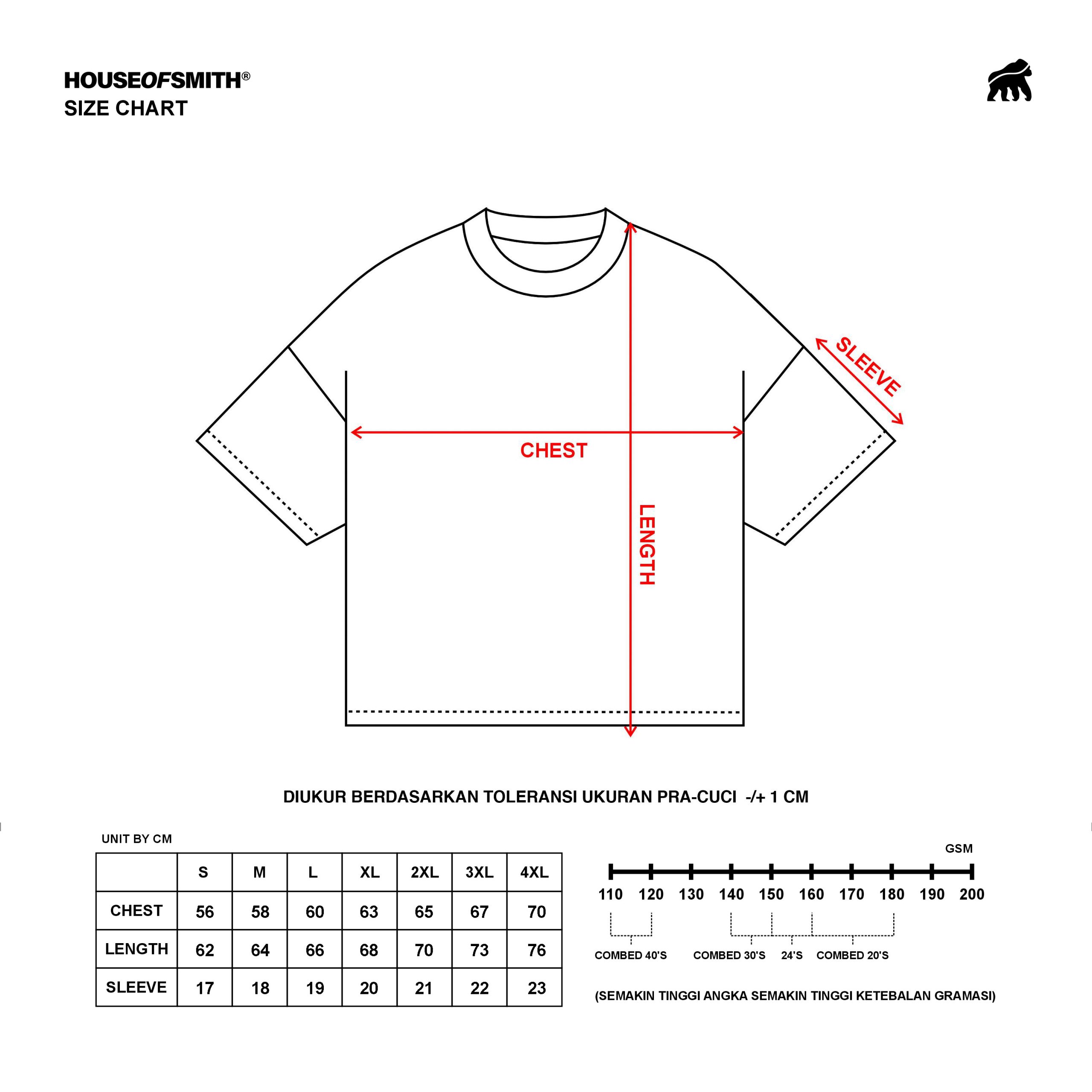 House of Smith Kaos Boxy Pria - Form 330 Boxy Light Grey #2 - Boxy T Shirt - Image 7