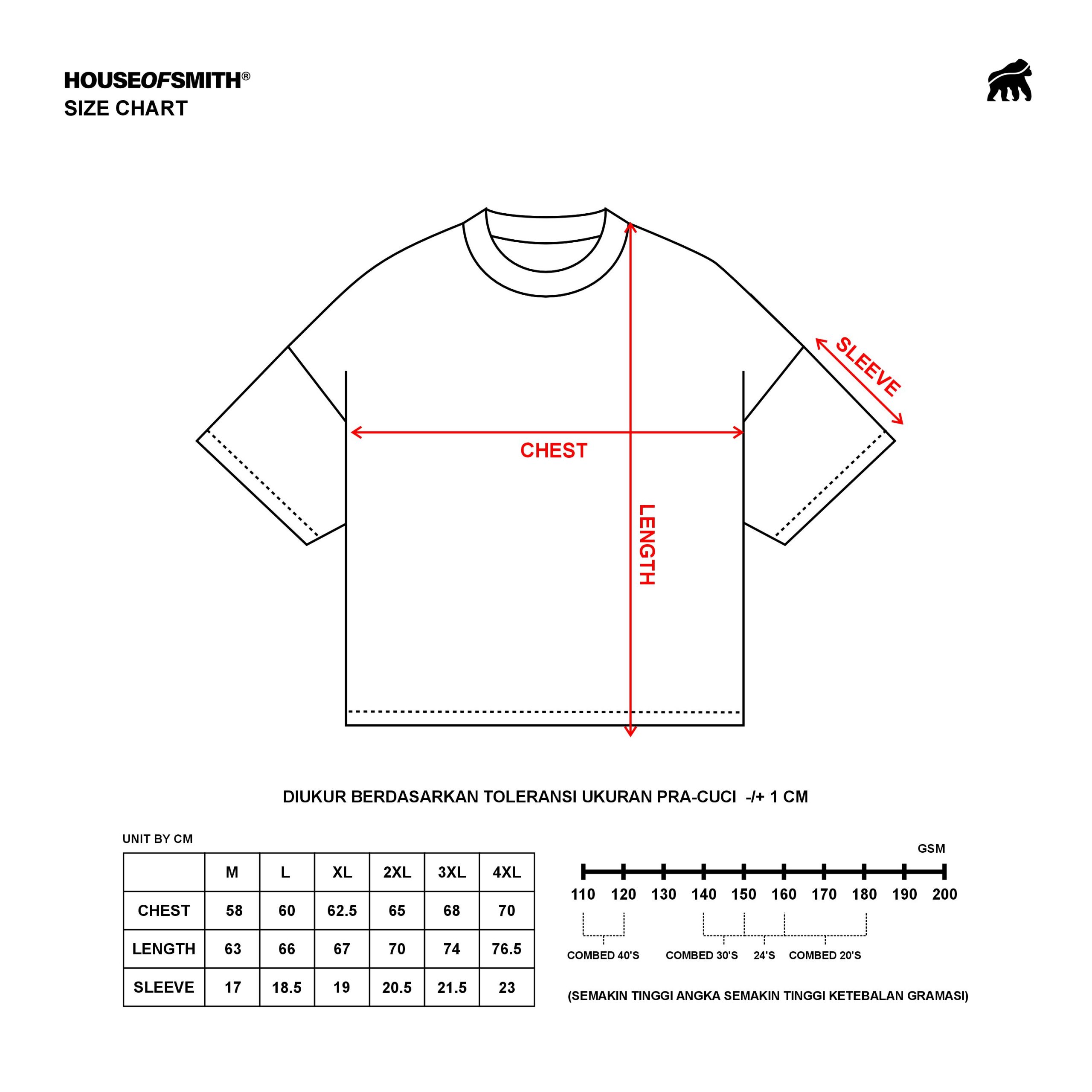 House of Smith Kaos Boxy Pria - Form 330 Boxy Light Grey - Boxy T Shirt - Image 7