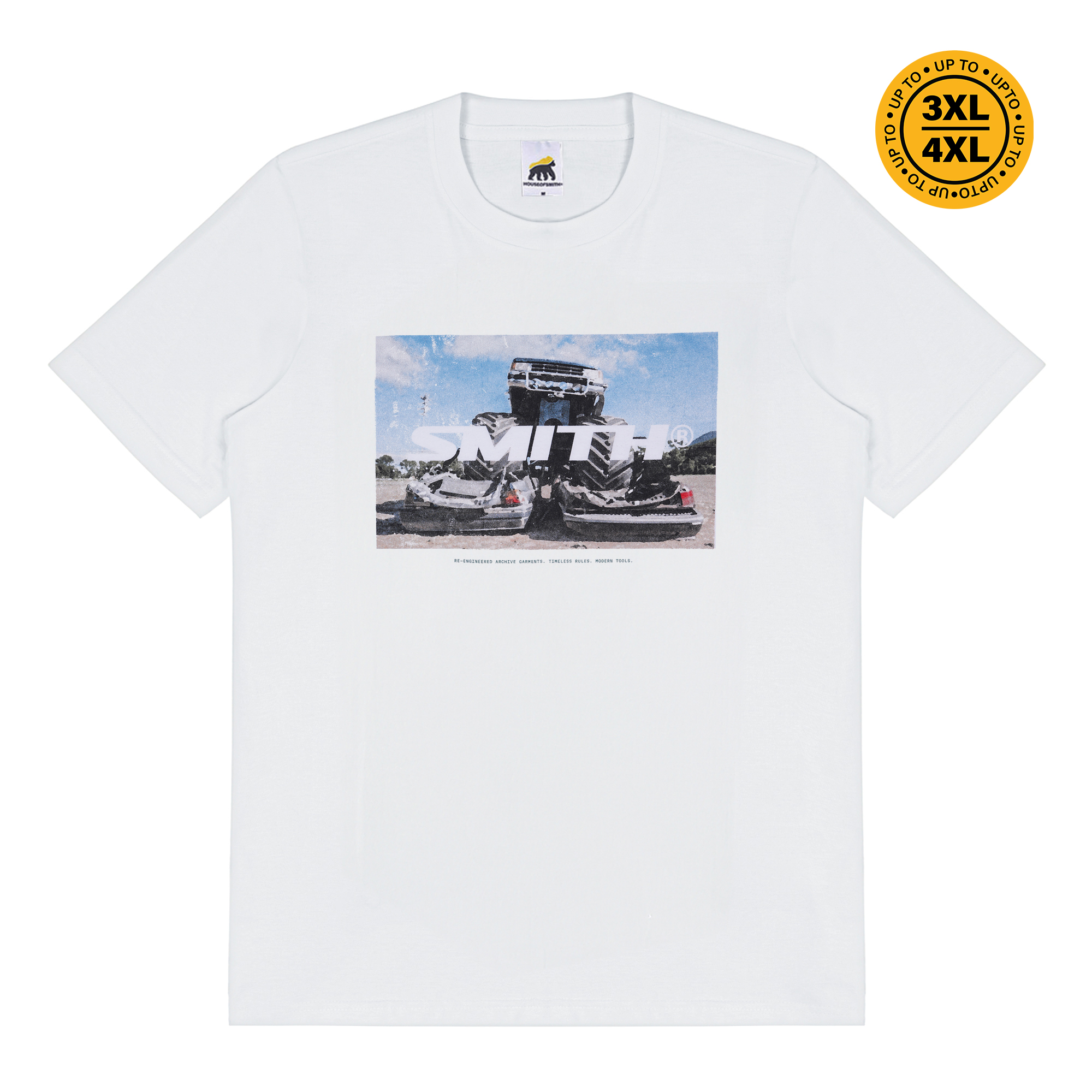 House of Smith Kaos Pria Lengan Pendek - Wreckage Tshirt White - T Shirt