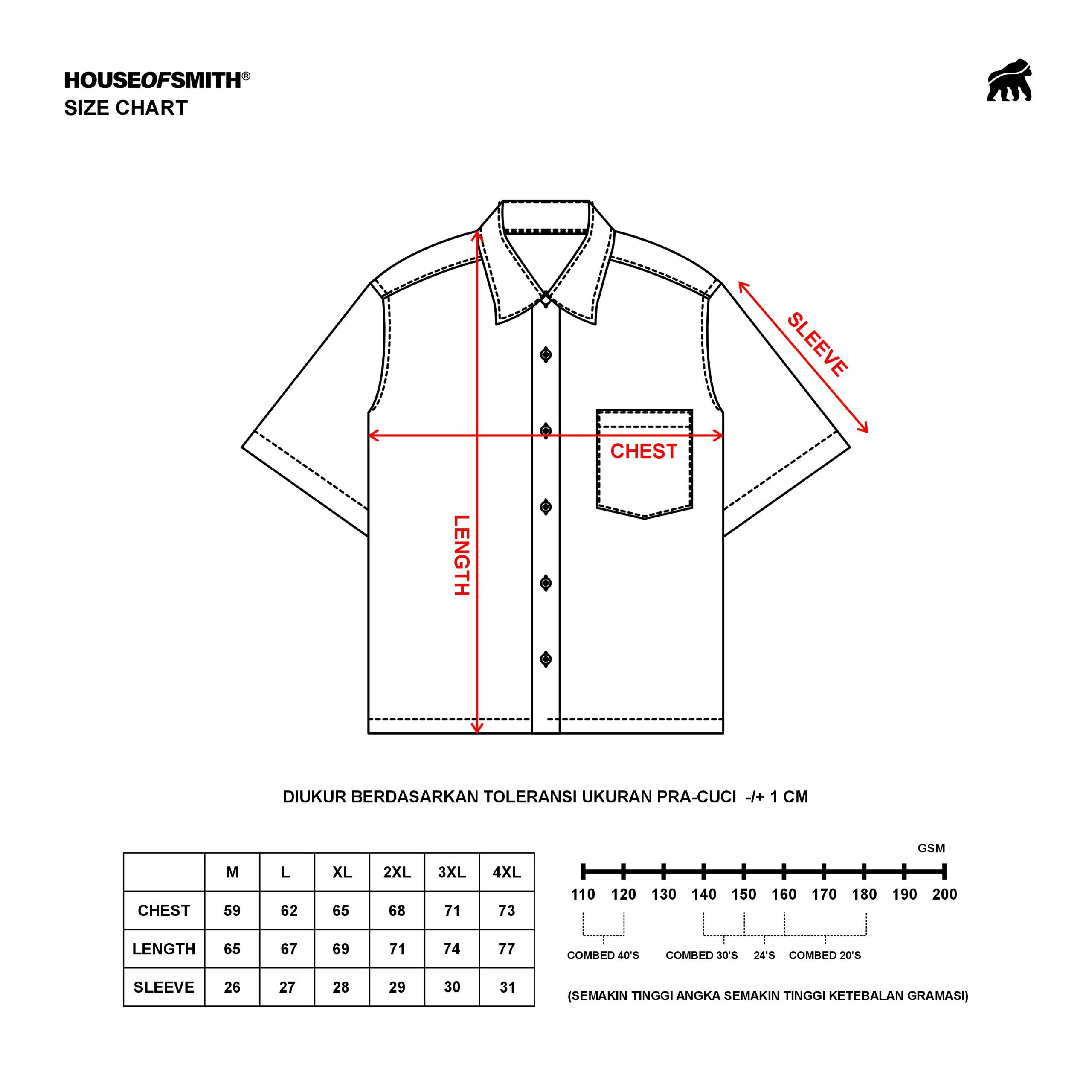 House of Smith Kemeja Boxy Pria - Flintz Boxy Pocket Shirt - Boxy Shirt - Image 5