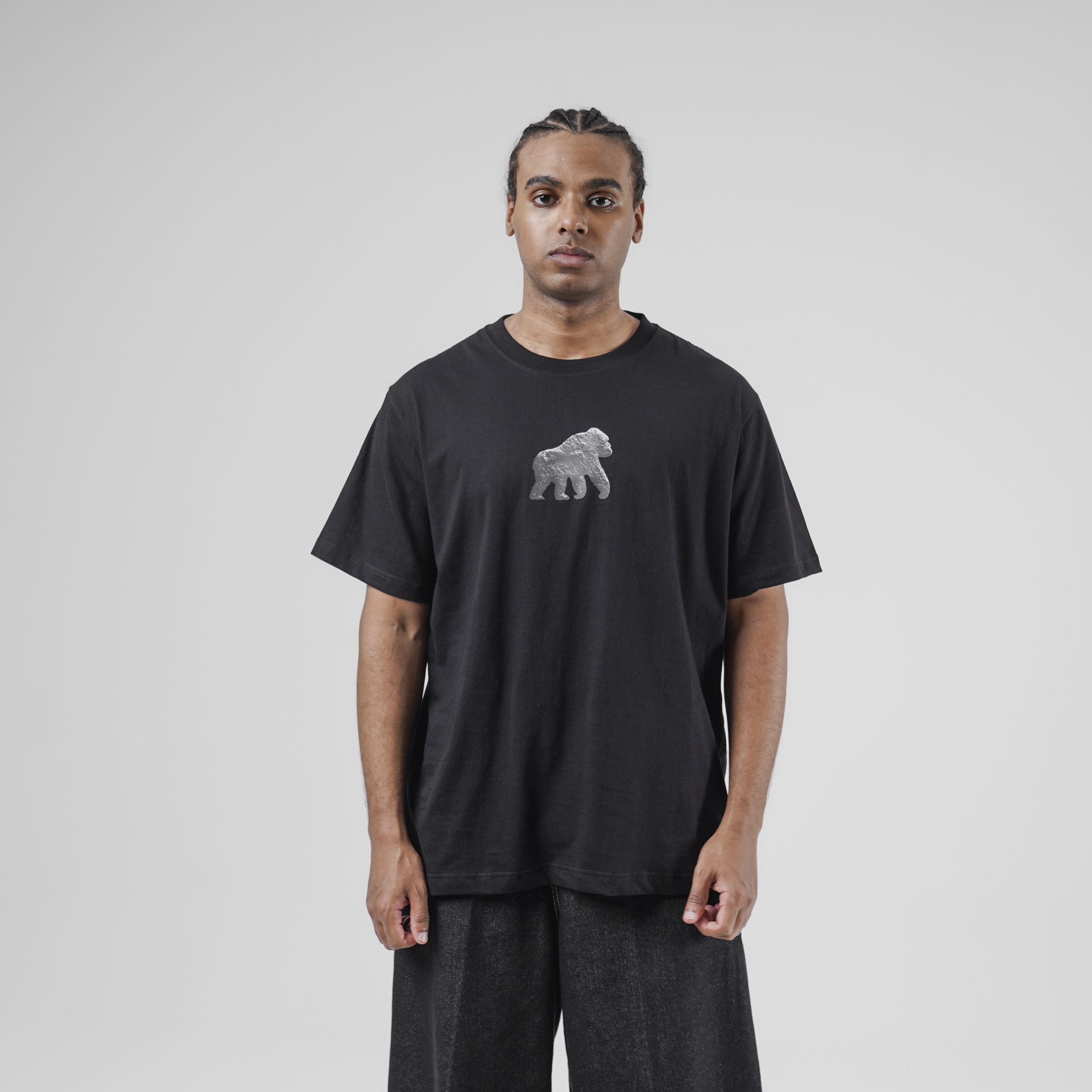 House of Smith Kaos Pria Lengan Pendek - Sandstone Logo Tshirt Black - T Shirt - Image 3