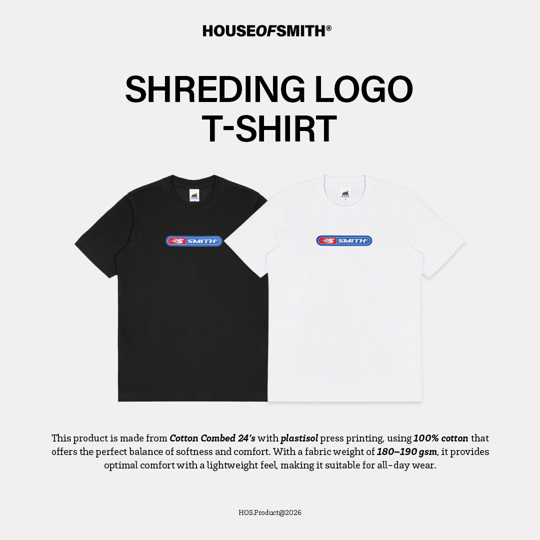 House of Smith Kaos Pria Lengan Pendek - Shreding Logo Tshirt - T Shirt