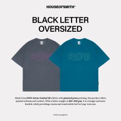 House of Smith Kaos Oversize Pria - Black Letter Oversized - Oversize T Shirt