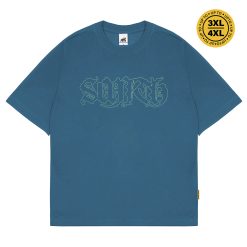 House of Smith Kaos Oversize Pria - Black Letter Oversized Moon Blue - Oversize T Shirt