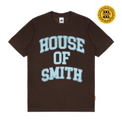 House of Smith Kaos Pria Lengan Pendek - Hos Arched Tshirt Brown - T Shirt