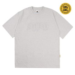 House of Smith Kaos Oversize Pria - Black Letter Oversized Heather Grey - Oversize T Shirt