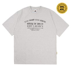 House of Smith Kaos Oversize Pria - Commando Oversized Tshirt Heather Grey - Oversize T Shirt