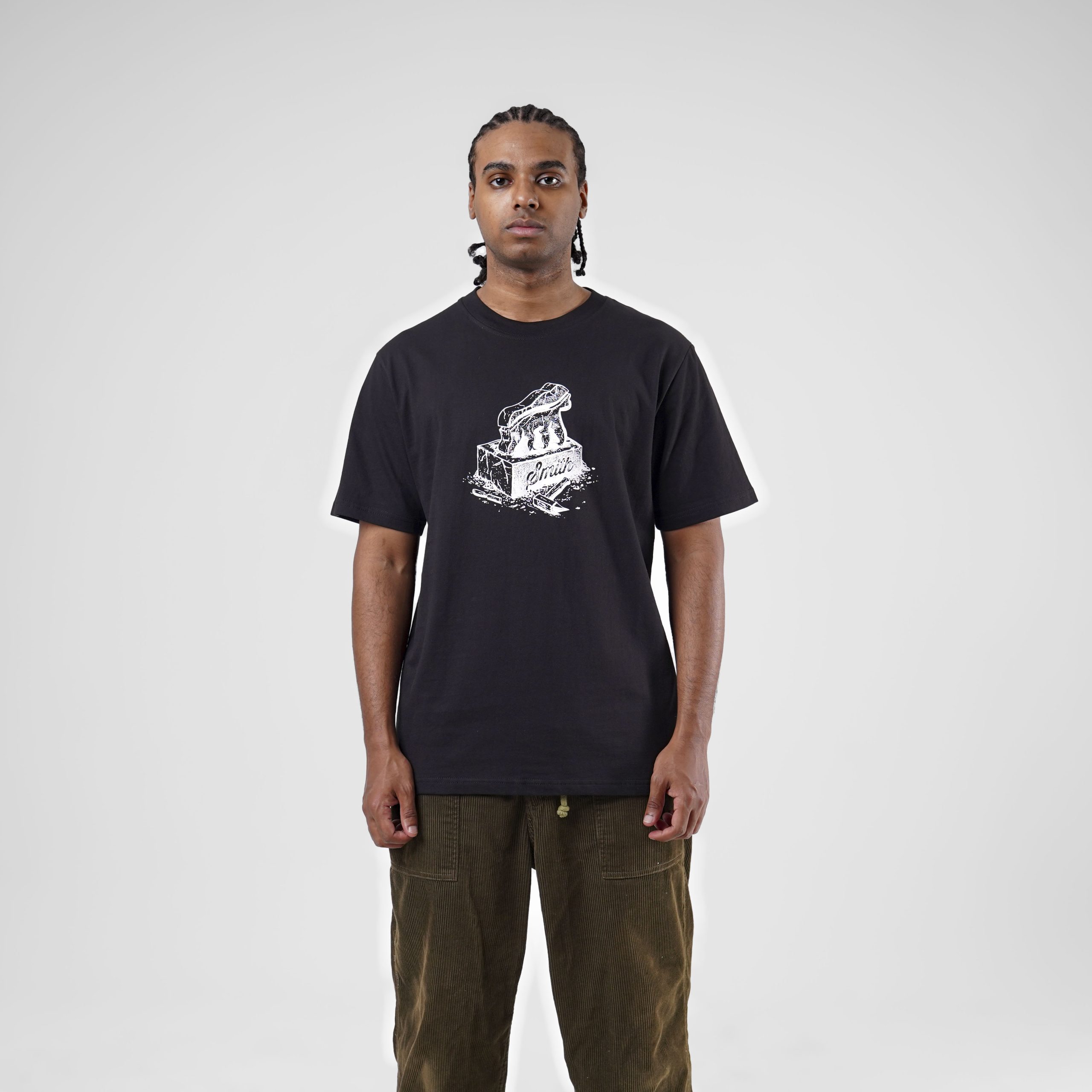 House of Smith Kaos Pria Lengan Pendek - Memoir Logo Tshirt Black - T Shirt - Image 3