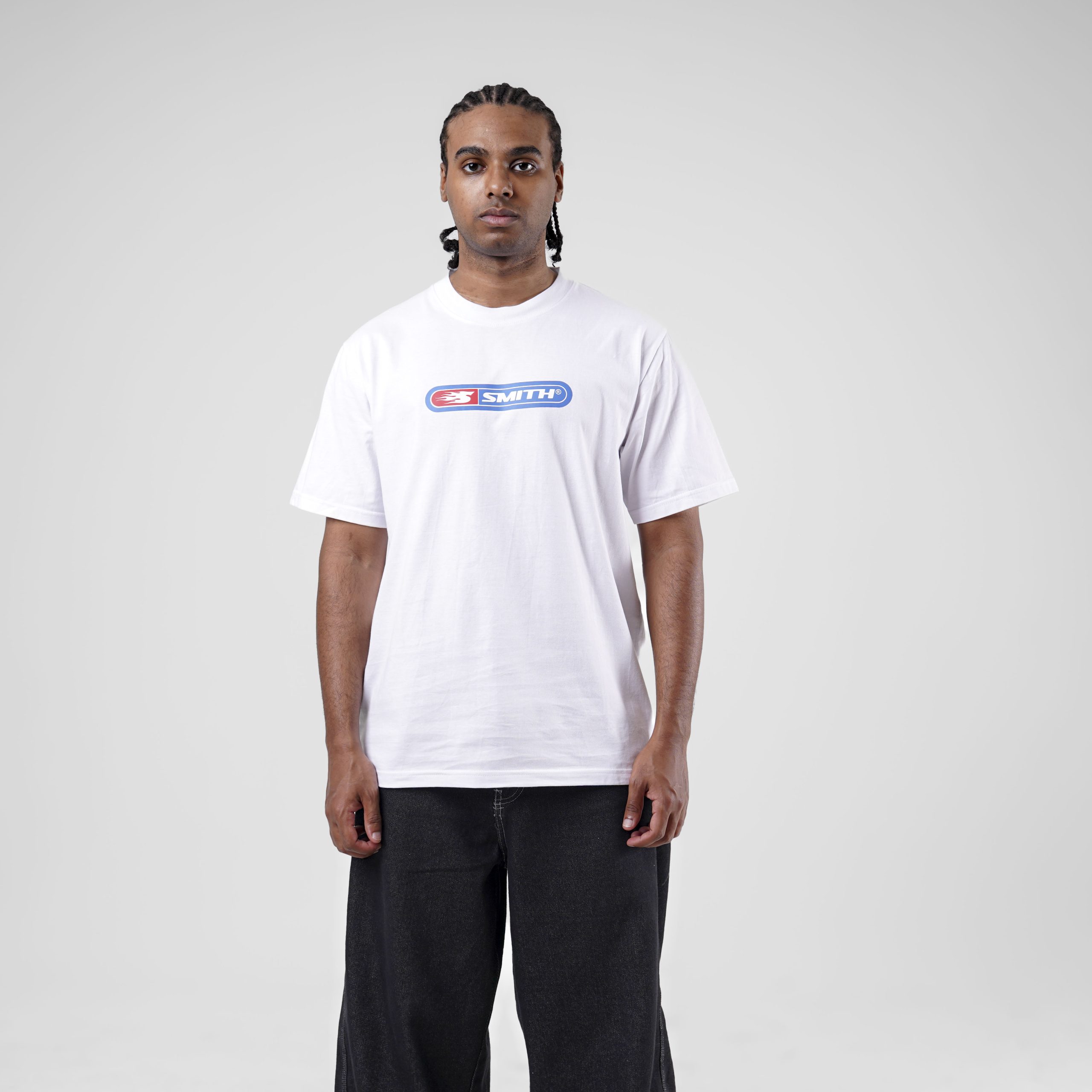 House of Smith Kaos Pria Lengan Pendek - Shreding Logo Tshirt White - T Shirt - Image 3