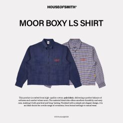 House of Smith Kemeja Boxy Pria - Moor Boxy Ls Shirt - Boxy Long Shirt