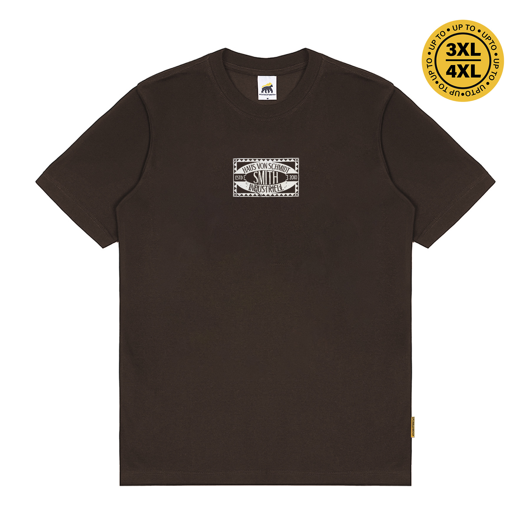 House of Smith Kaos Pria Lengan Pendek - Industriell Tshirt Brown - T Shirt
