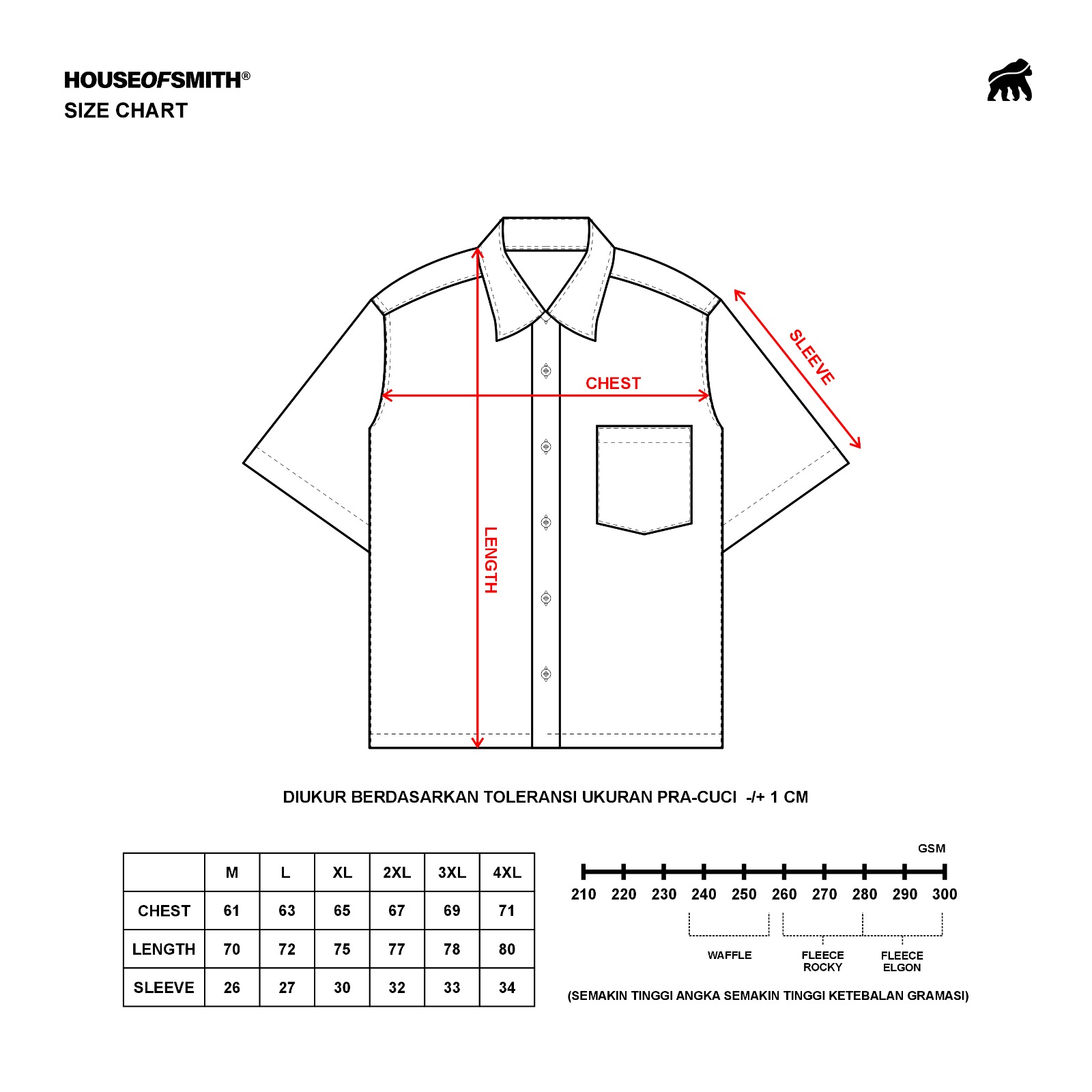 House of Smith Kemeja Boxy Pria - Shane Boxy Shirt - Boxy Shirt - Image 4