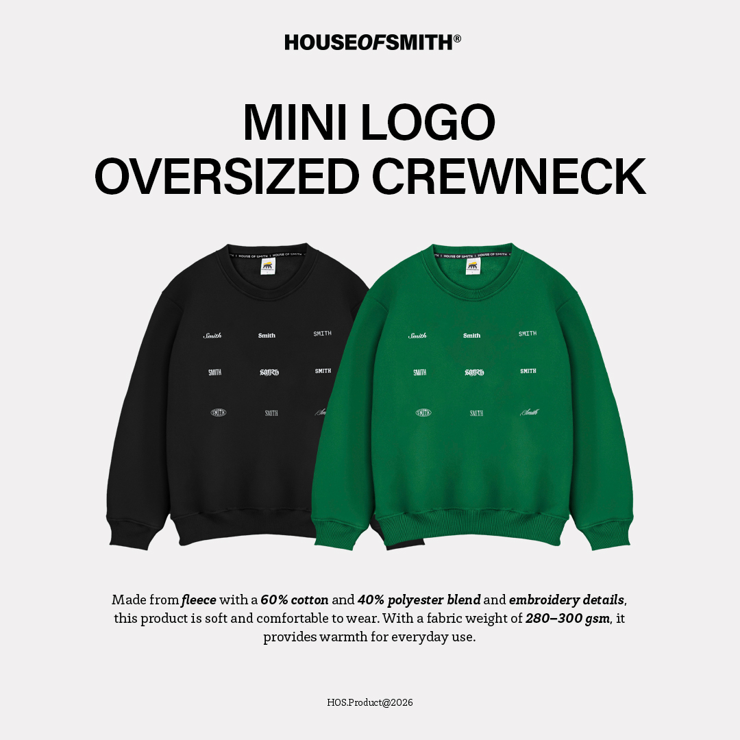 House of Smith Sweater Crewneck Oversize Pria - Mini Logo Oversized Crewneck