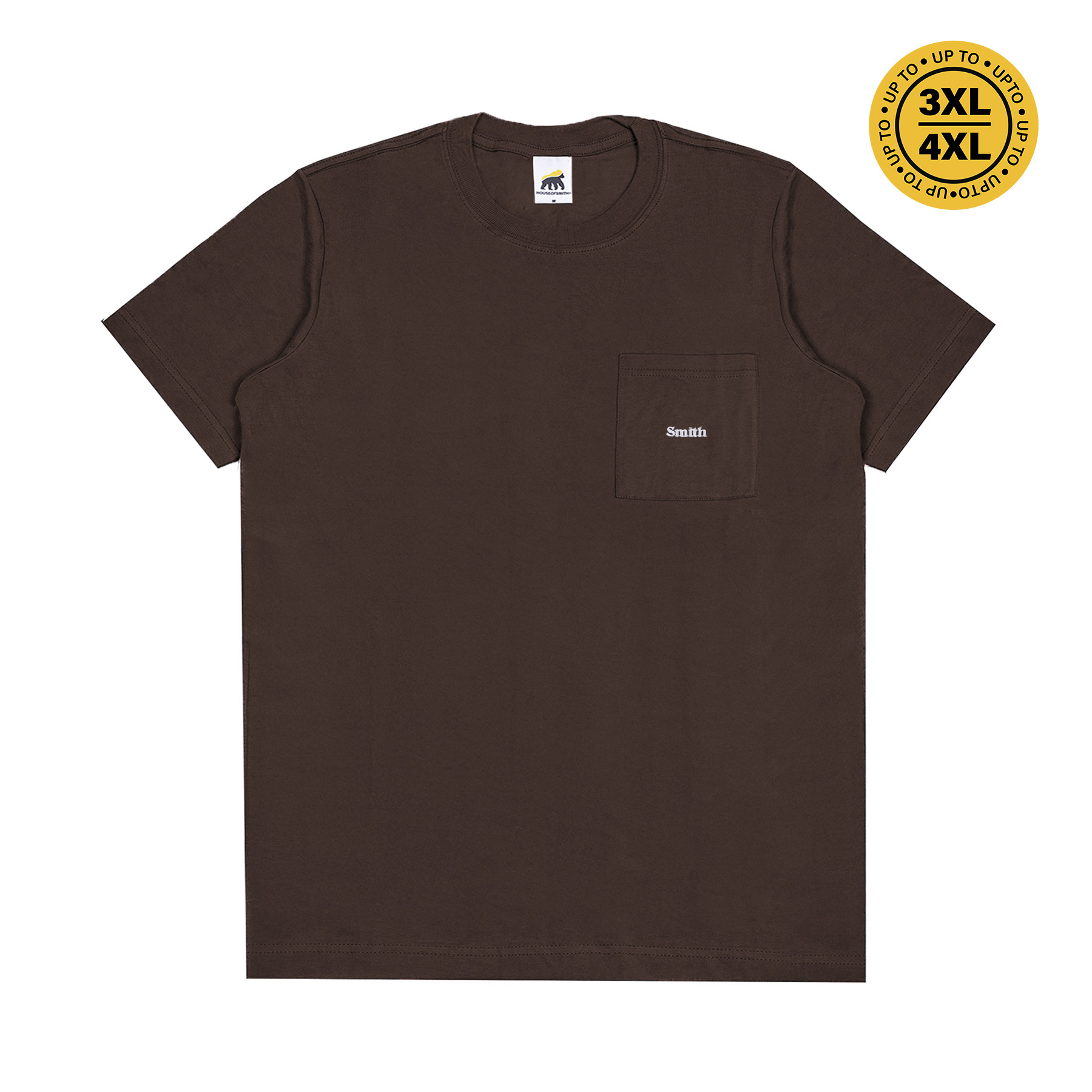 House of Smith Kaos Pria Lengan Pendek - Belwe Logo Pocket Tshirt Brown #2 - T Shirt