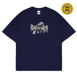 House of Smith Kaos Oversize Pria - Crushed Oversized Tshirt Navy - Oversize T Shirt