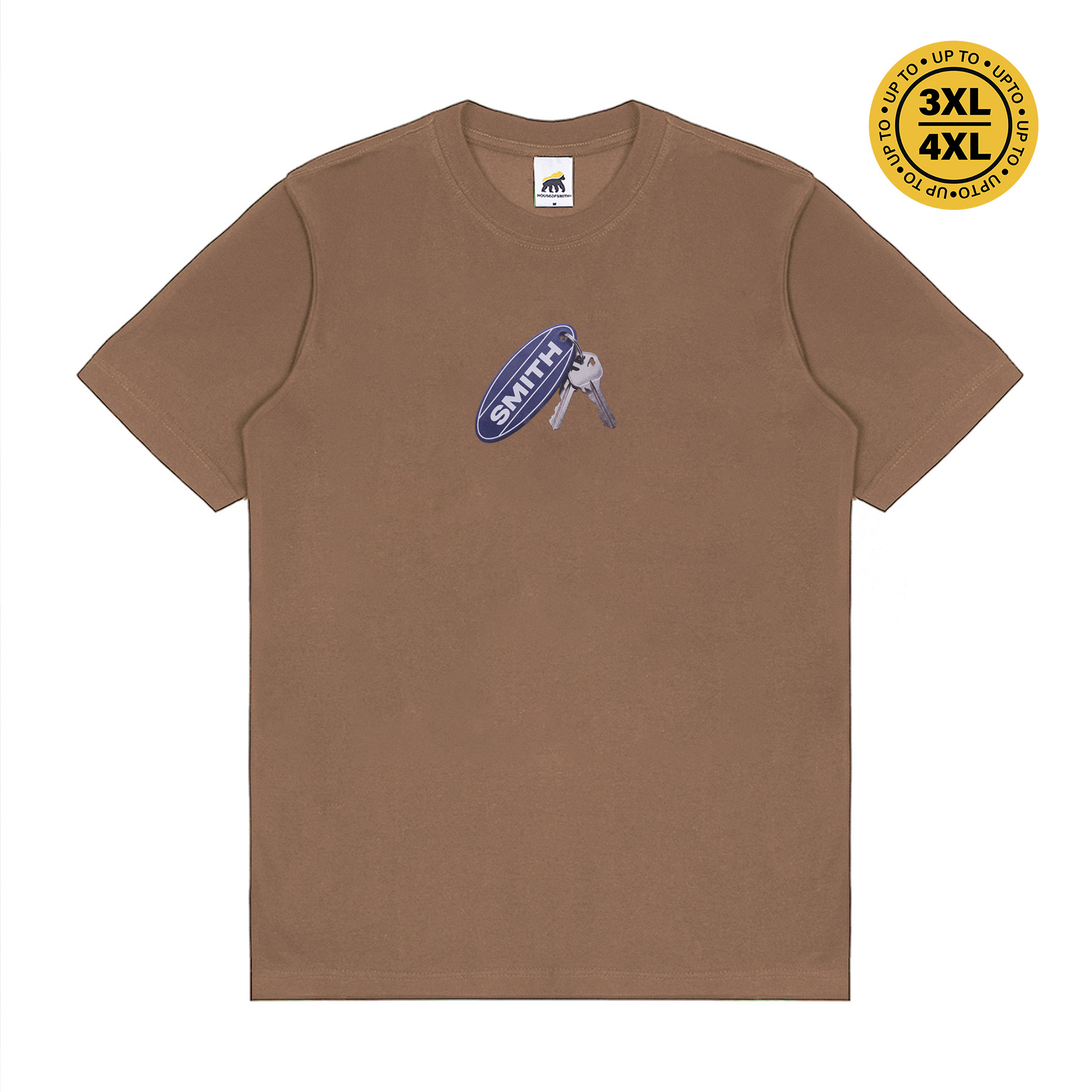 House of Smith Kaos Pria Lengan Pendek - S Key Tshirt Cappucino - T Shirt