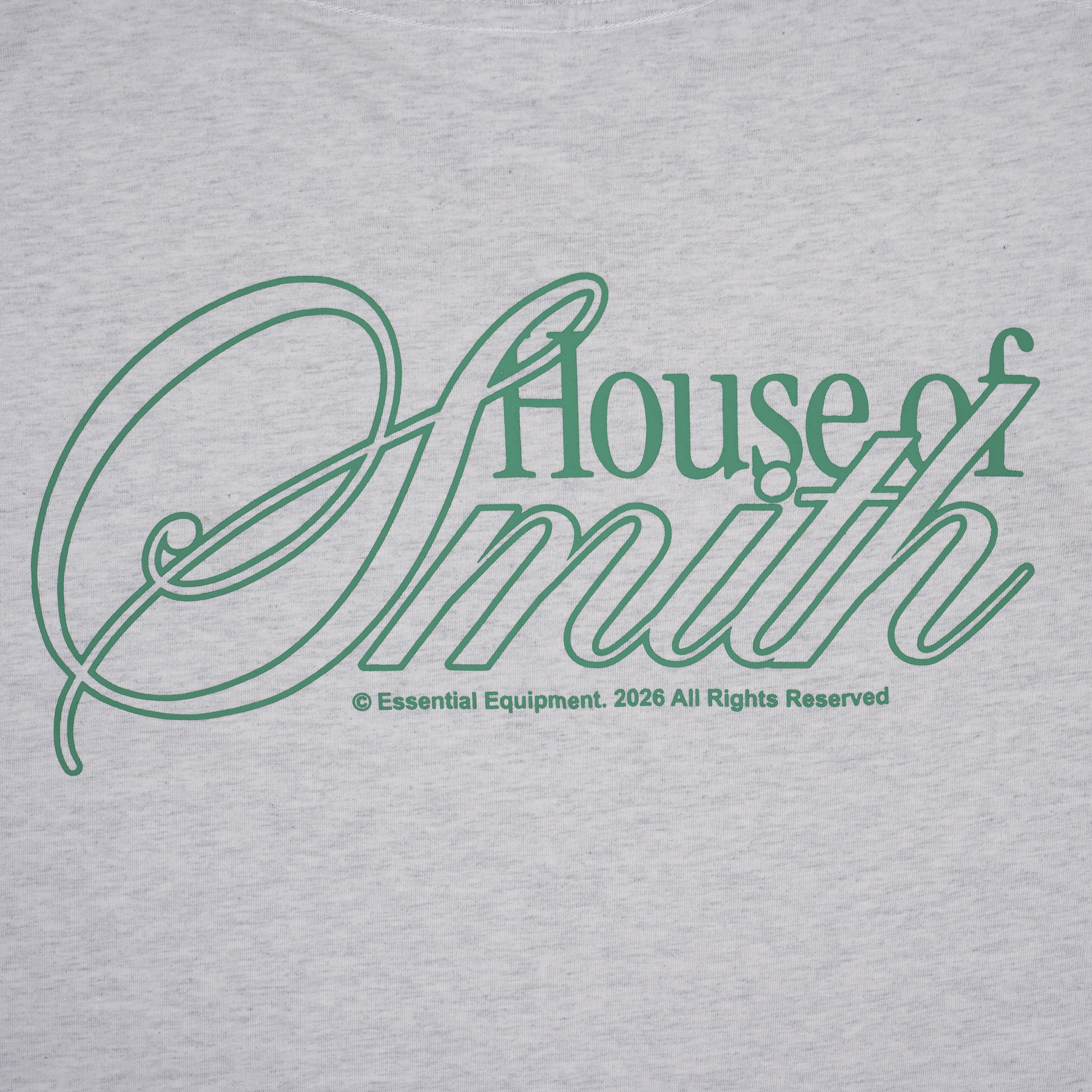 House of Smith Kaos Pria Lengan Pendek - Hos Lined Tshirt Heather Grey - T Shirt - Image 3