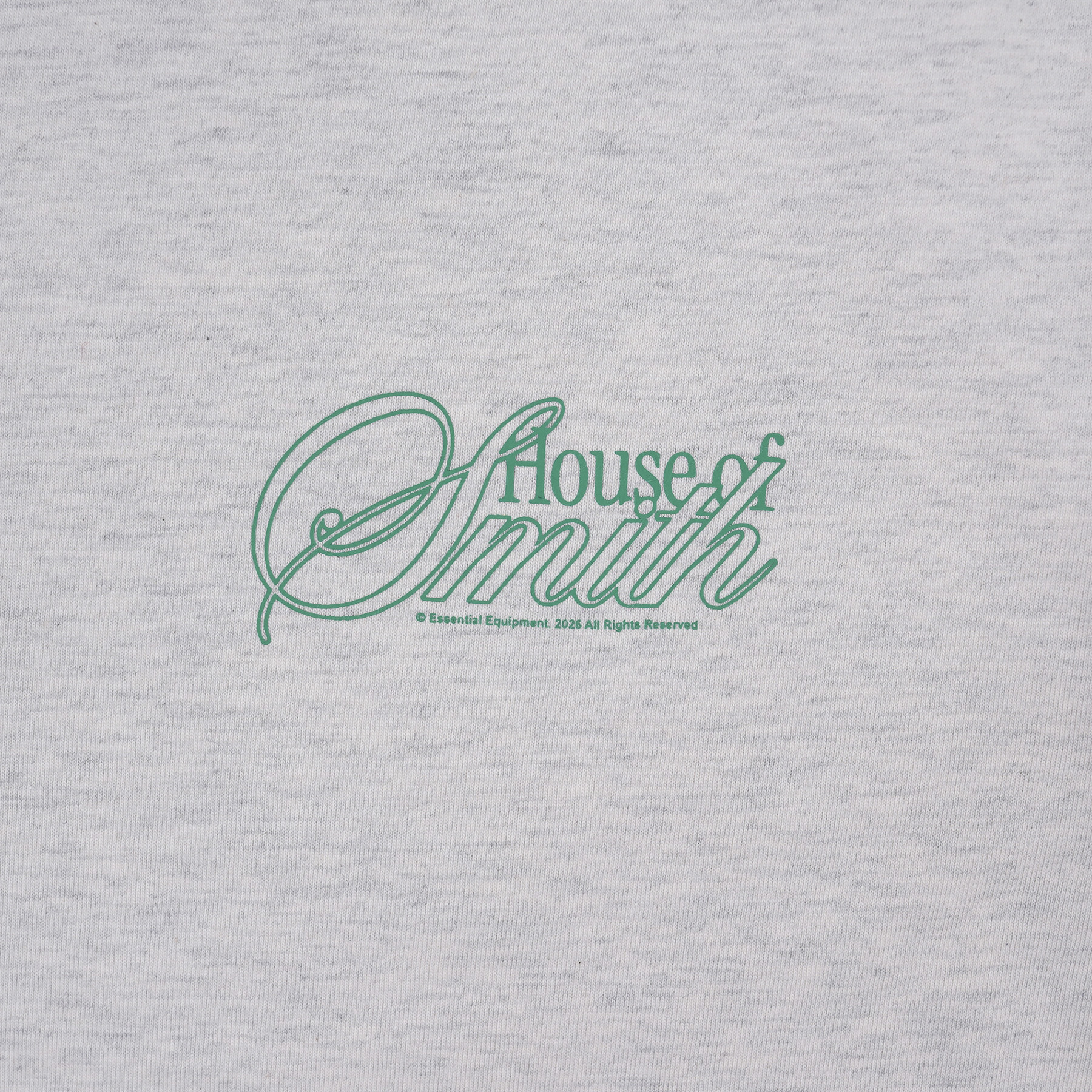 House of Smith Kaos Pria Lengan Pendek - Hos Lined Tshirt Heather Grey - T Shirt - Image 4