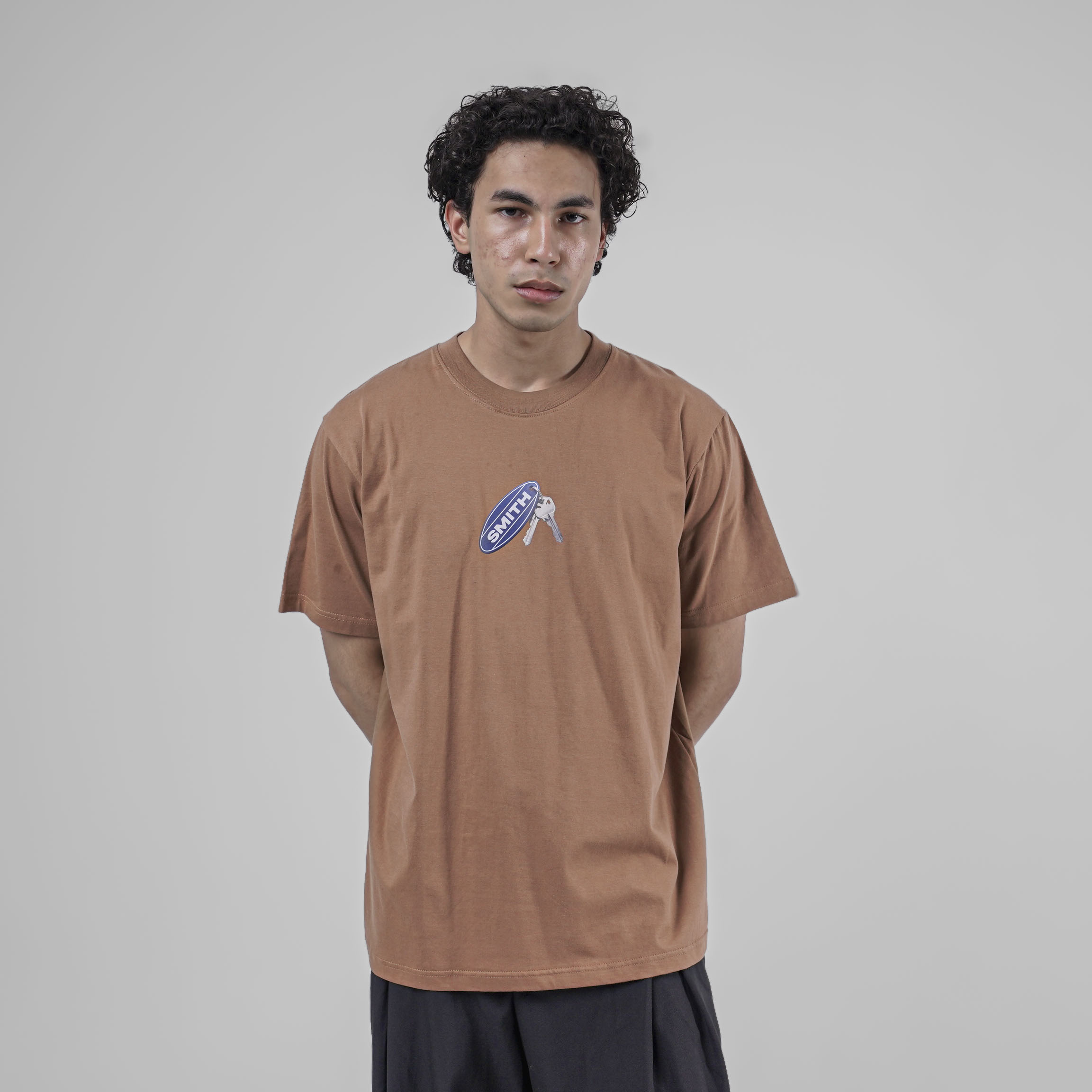 House of Smith Kaos Pria Lengan Pendek - S Key Tshirt Cappucino - T Shirt - Image 3