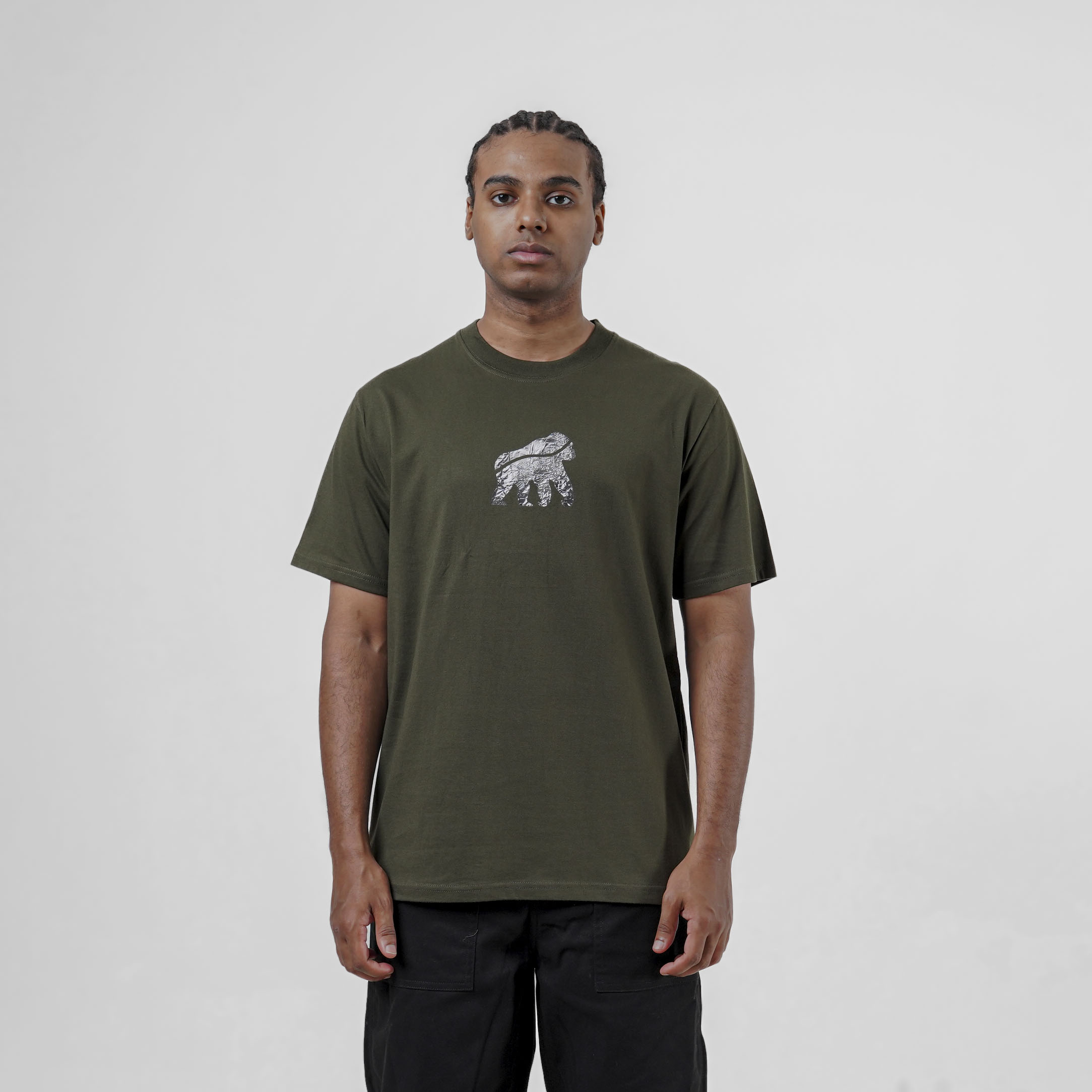 House of Smith Kaos Pria Lengan Pendek - Foil Logo Tshirt Army #2 - T Shirt - Image 3