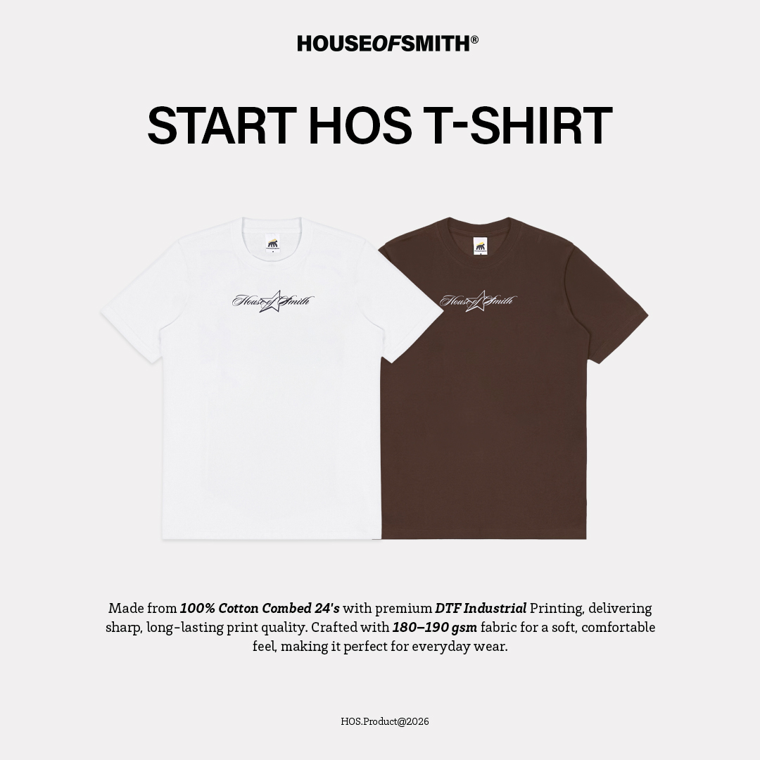 House of Smith Kaos Pria Lengan Pendek - Star Hos Tshirt - T Shirt