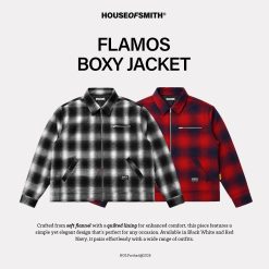House of Smith Jaket Pria - Flamos Boxy Jacket - Flannel Jacket Boxy