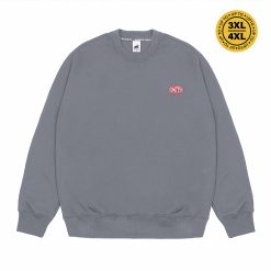 House of Smith Sweater Crewneck Oversize Pria - Circle Logo Badge Oversized Crewneck Grey