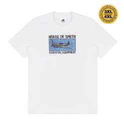House of Smith Kaos Pria Lengan Pendek - Raptor Tshirt White - T Shirt