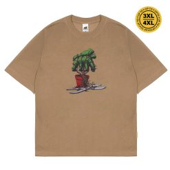 House of Smith Kaos Oversize Pria - Bonsai Oversized Tshirt Cappucino - Oversize T Shirt