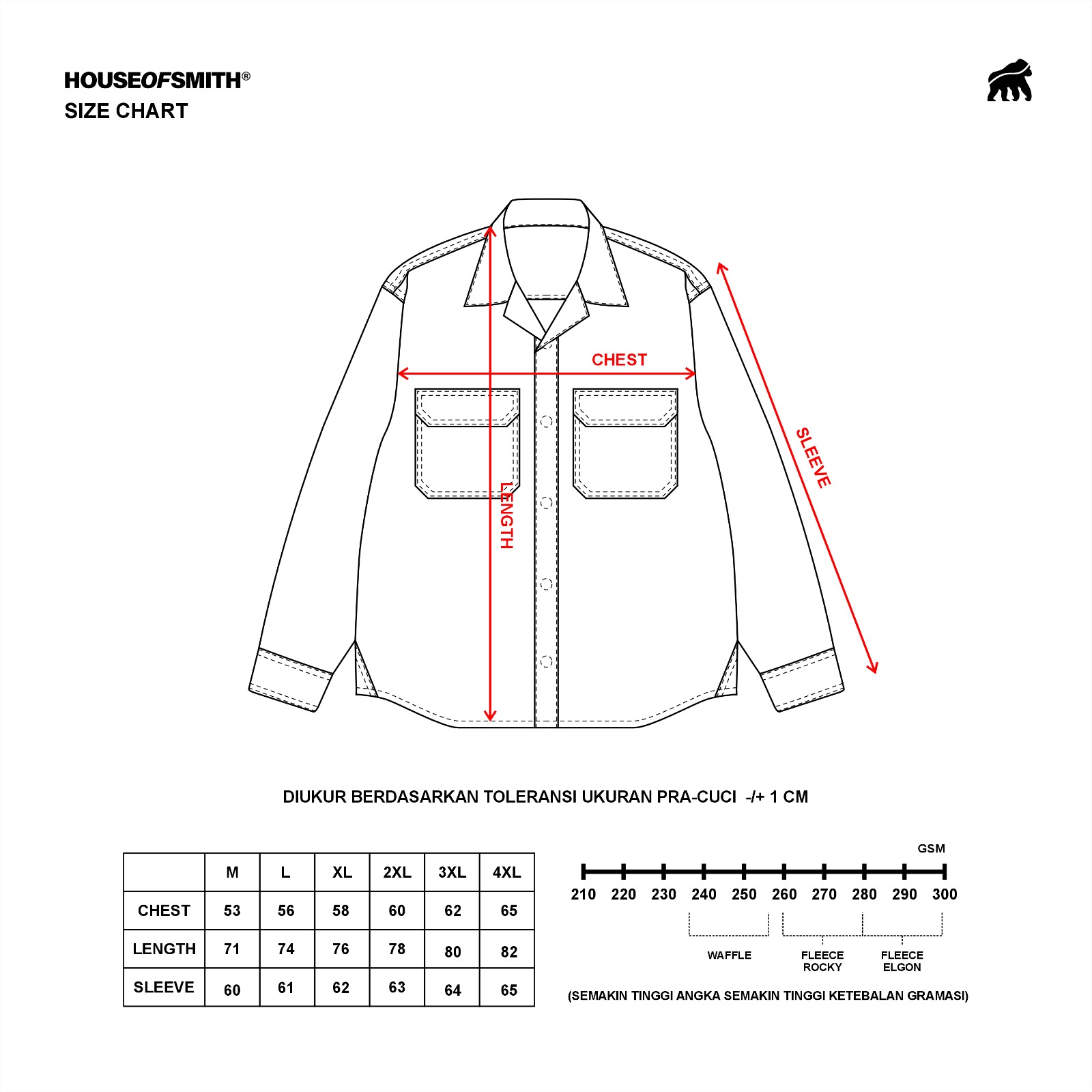 House of Smith Kemeja Pria - Grog Garage Shirt - Long Shirt - Image 4