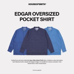 House of Smith Kemeja Pria - Edgar Oversized Pocket Shirt - Long Shirt