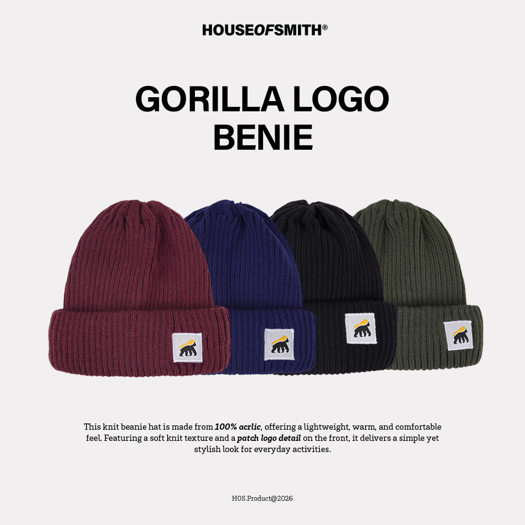 House of Smith Beanie - Gorilla Logo Beanie - Beanie Hat