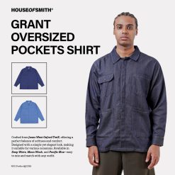 Alternative view of House of Smith Kemeja Pria - Grant Oversized Pockets Shirt - Long Shirt