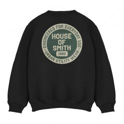 House of Smith Sweater Crewneck Pria - Squad Crewneck Black #2