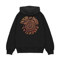 House of Smith Sweater Hoodie Oversized Pria - Spiral Oversized Hoodie Black