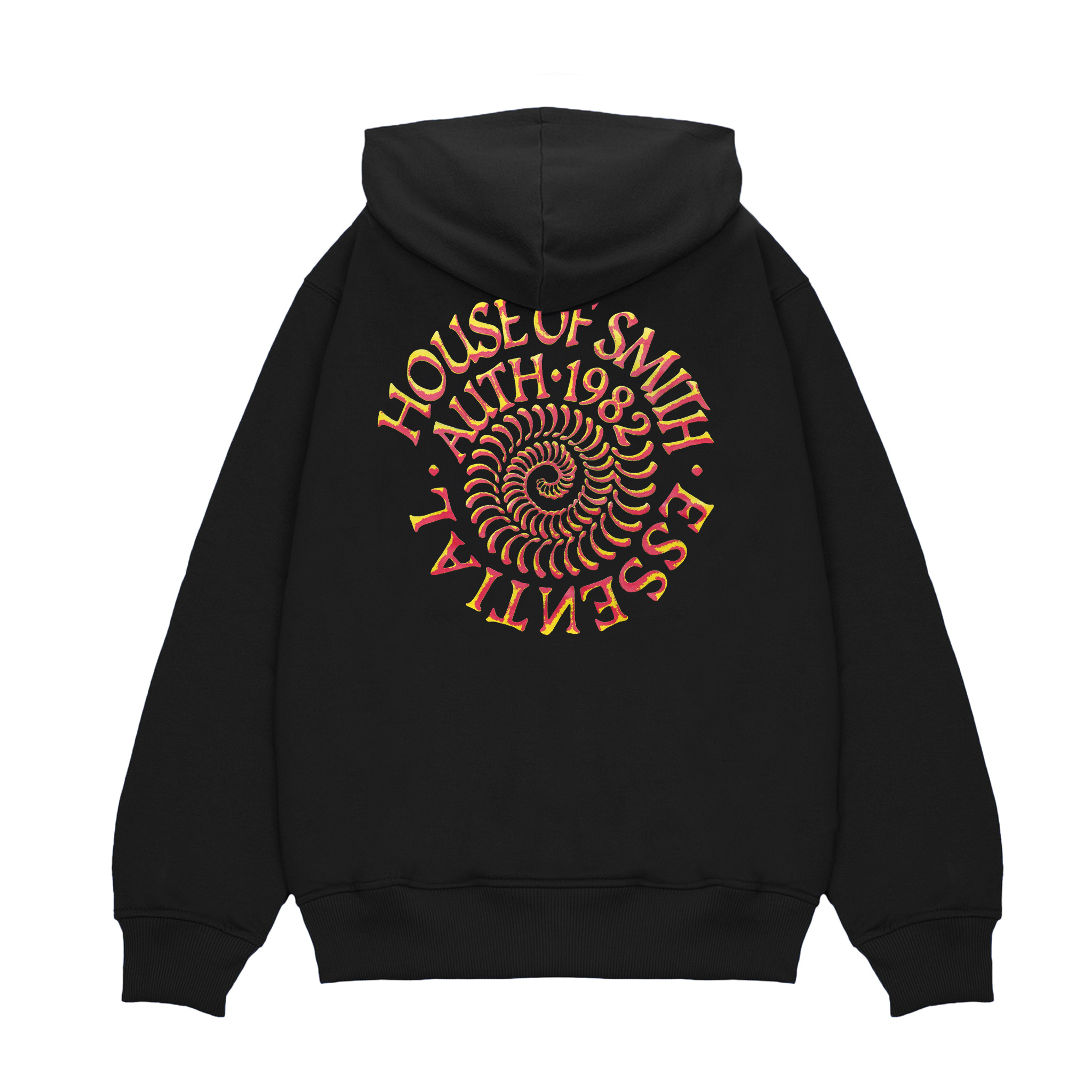 House of Smith Sweater Hoodie Oversized Pria - Spiral Oversized Hoodie Black