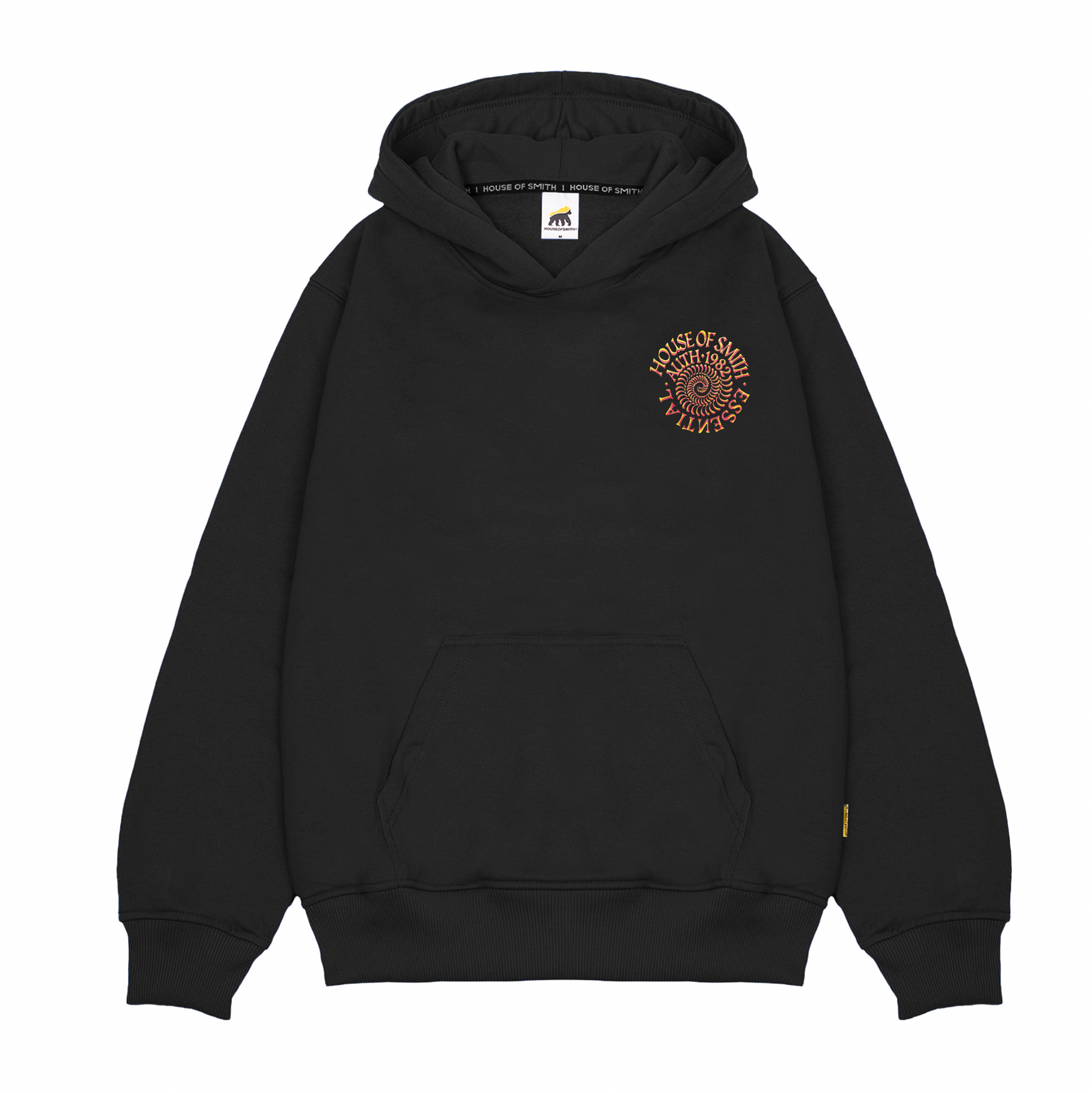 House of Smith Sweater Hoodie Oversized Pria - Spiral Oversized Hoodie Black - Image 2