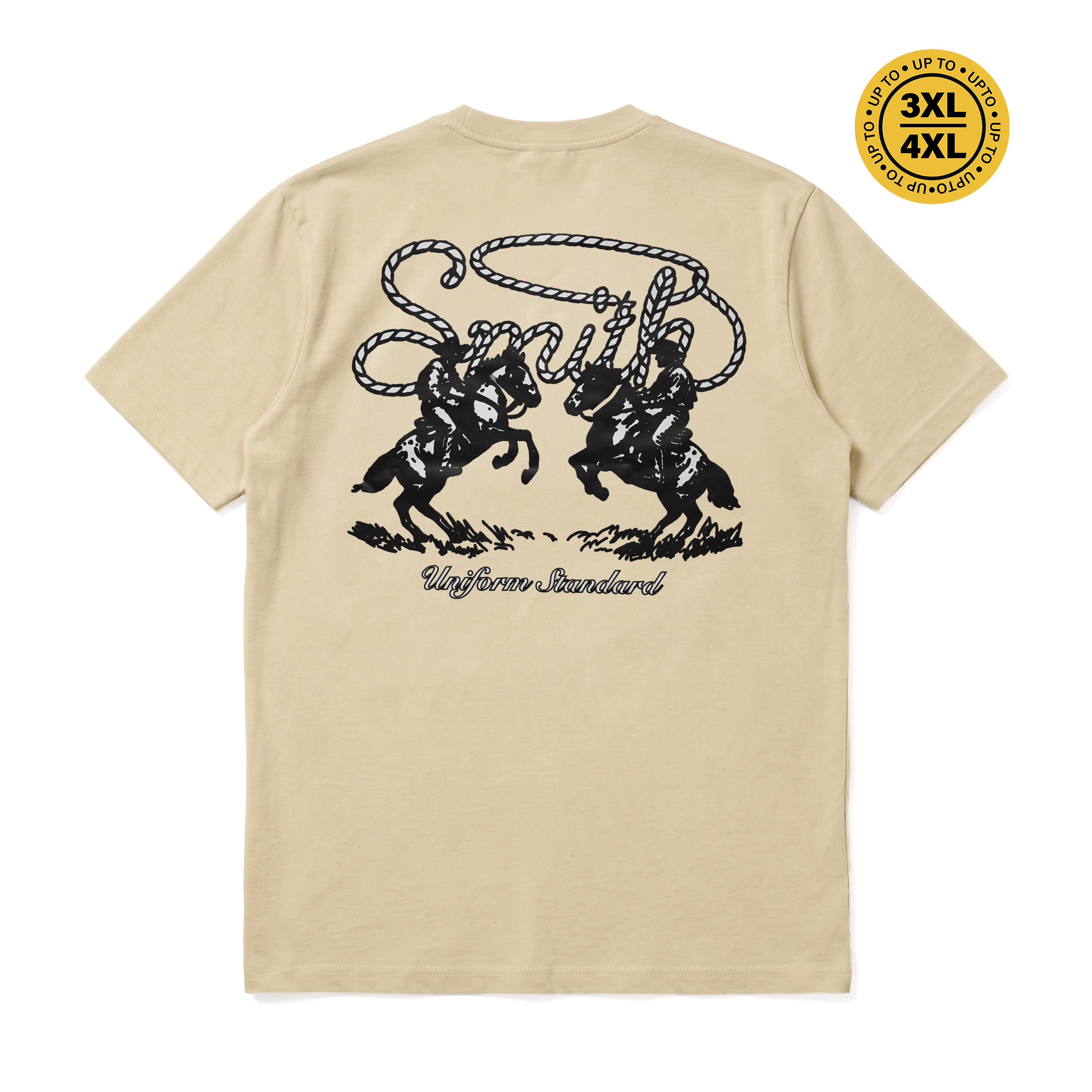 House of Smith Kaos Pria Lengan Pendek - Stallion Tshirt Brown - T Shirt