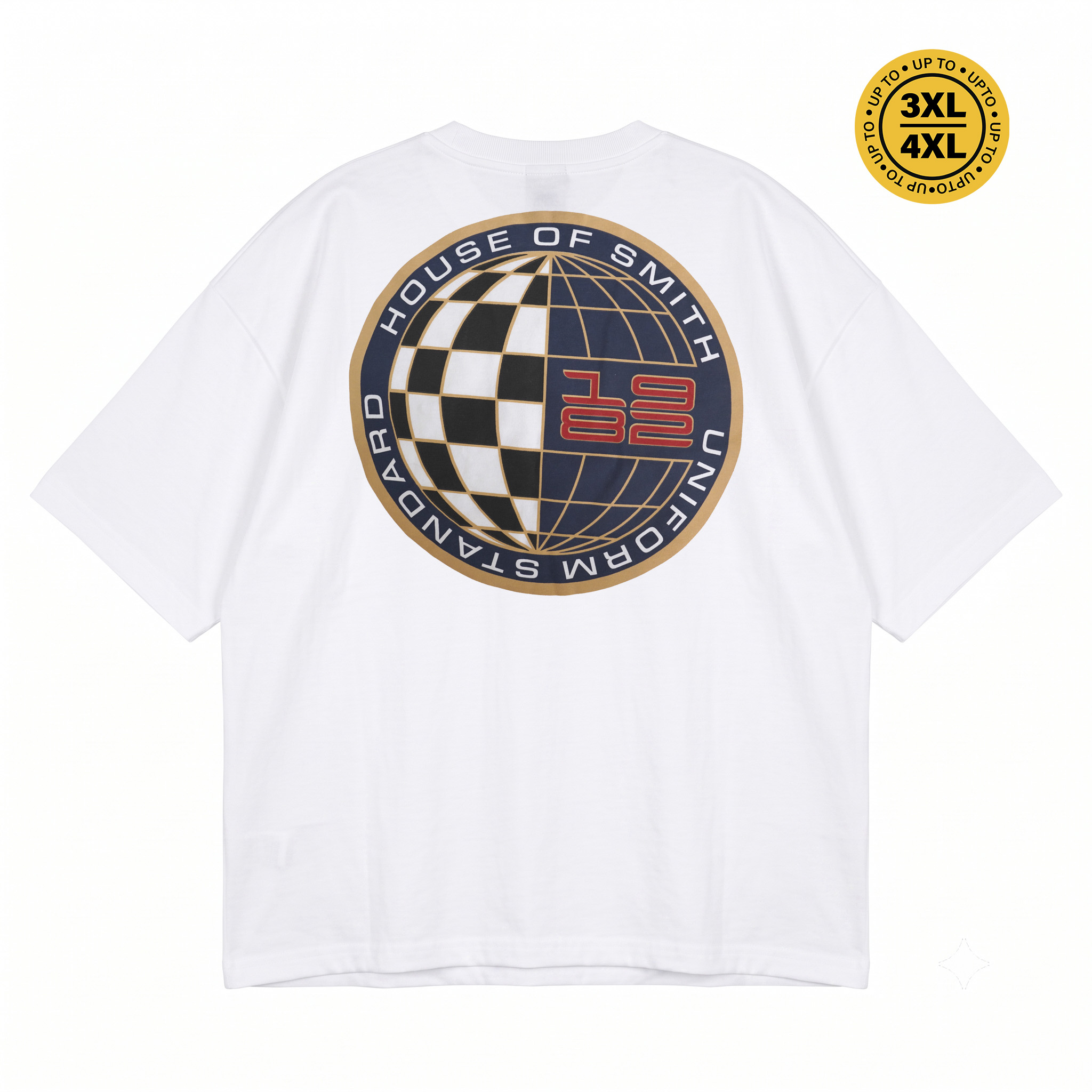 House of Smith Kaos Oversize Pria - World Class Oversized Tshirt White - Oversize T Shirt
