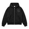 House of Smith Sweater Hoodie Boxy Pria - Deco Zipper Boxy Hoodie Black