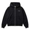 House of Smith Sweater Hoodie Boxy Pria - Coria Zipper Boxy Hoodie Black