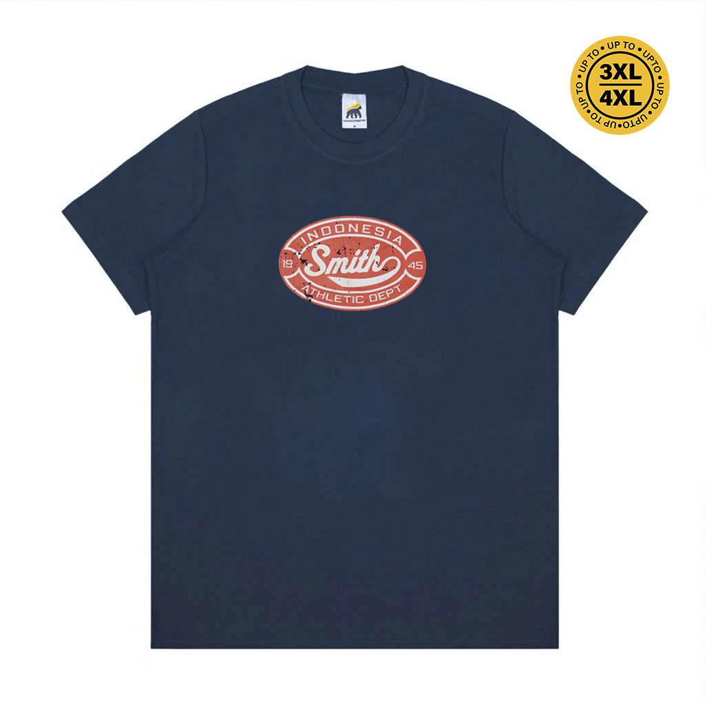 House of Smith Kaos Pria Lengan Pendek - Athletic Badge Tshirt Navy - T Shirt