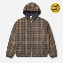 House of Smith Jacket Hoodie Flannel Boxy Zipper Pria - Backwood Plaid Jacket - Jacket