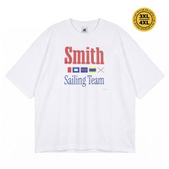 House of Smith Kaos Oversize Pria - Sailing Flag Oversized Tshirt White - Oversize T Shirt