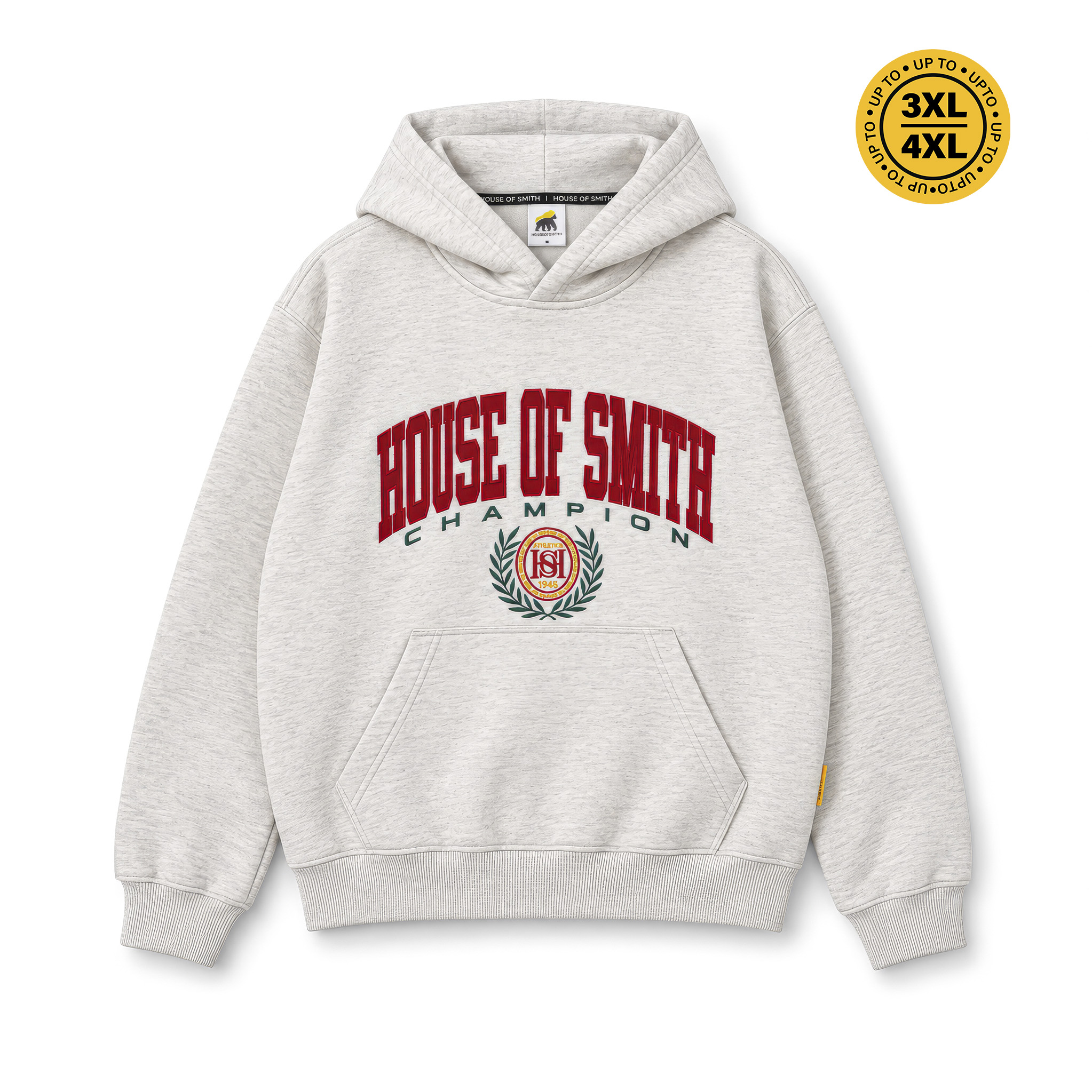 House of Smith Sweater Hoodie Pria - Hos Champ Hoodie Heather Grey