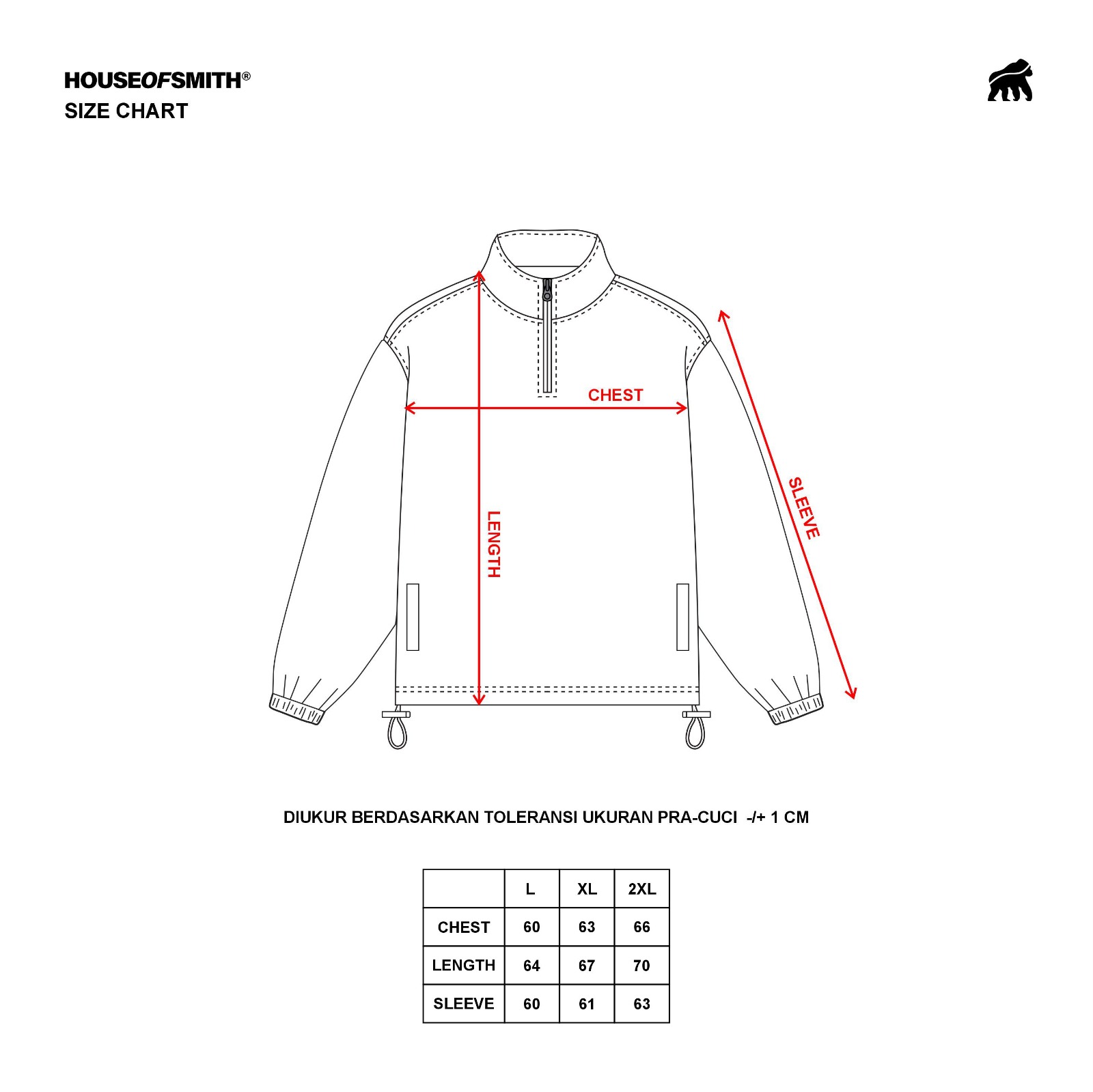 House of Smith Jacket Pria - 45 Collegiate Quarter Jacket Navy - Halfzip - Image 5