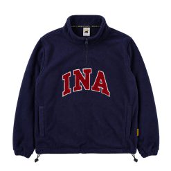 House of Smith Jacket Pria - 45 Collegiate Quarter Jacket Navy - Halfzip