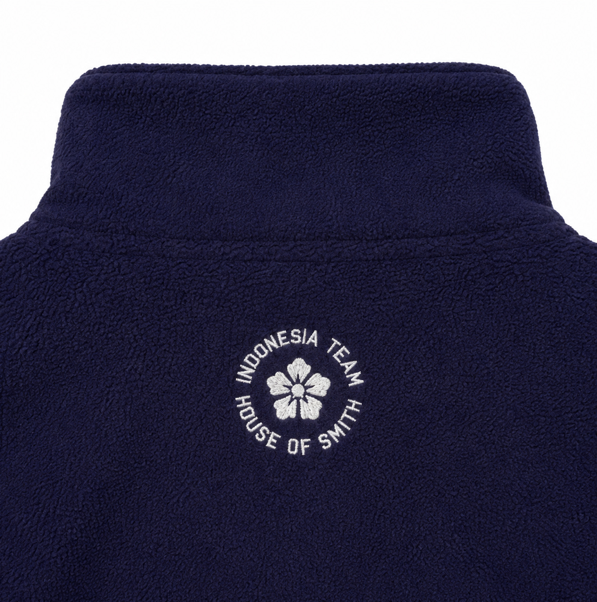 House of Smith Jacket Pria - 45 Collegiate Quarter Jacket Navy - Halfzip - Image 4